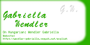 gabriella wendler business card